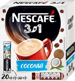 Напиток кофейный NESCAFE 3-в-1 Coconut со вкусом кокоса растворимый в стиках 20 шт х 13 г (7613036115865)