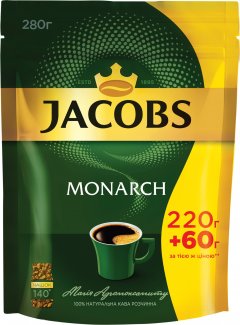 Кофе растворимый Jacobs Monarch 220 г + 60 г (8714599108895)