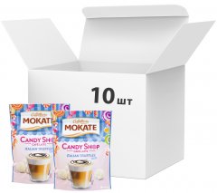 Упаковка растворимого кофейного напитка Мokate Candy Shop Latte Italian Truffles 10 шт по 110 г (26.073) (5900649068056)