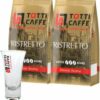 Набор TOTTI Caffe Кофе в зернах Ristrettо 1 кг х 2 шт + Стакан 110 мл (8720254065984)