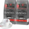 Набор TOTTI Caffe Кофе в зернах Espresso 1 кг х 2 шт + Чашка с блюдцем для капучино (8720254065991)